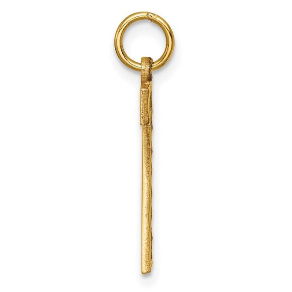 14k Yellow Gold, Varsity Collection, Large D/C Pendant Number 7 - Picture 2 of 5